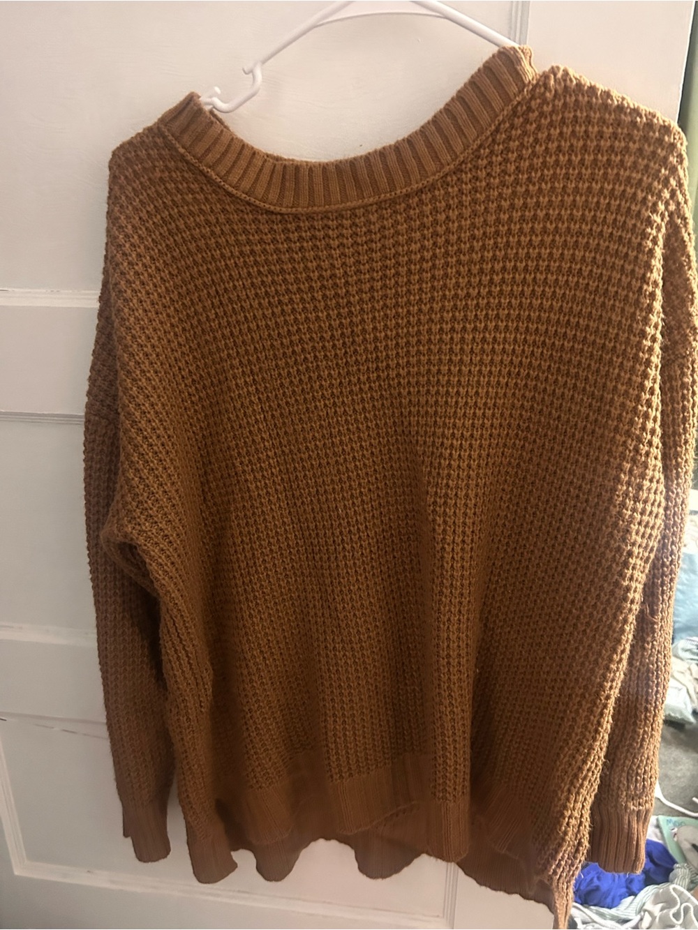SO Chunky Crewneck Sweater - Camel Brown